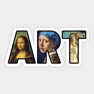 Monalisa, Girl with Pearl Earring, Venus ART Sticker